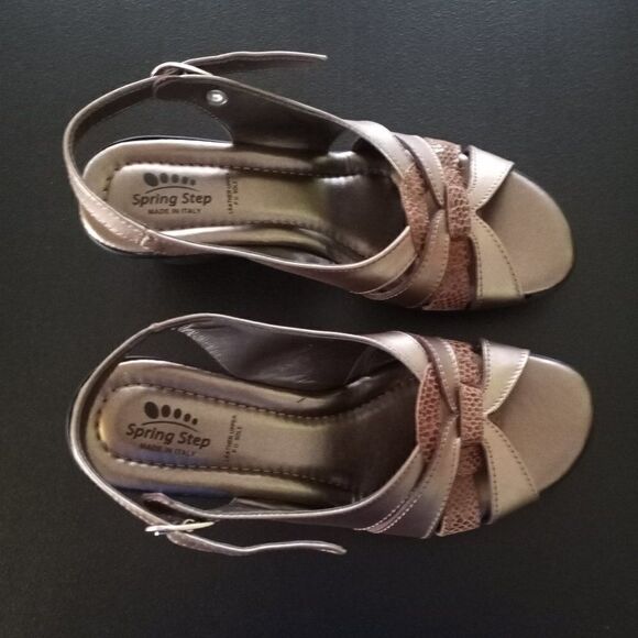 SPRING STEP ADORABLE SANDAL SHOES BRONZE SIZE 38  SIZE US: 7.5 - 8 - Picture 7 of 15